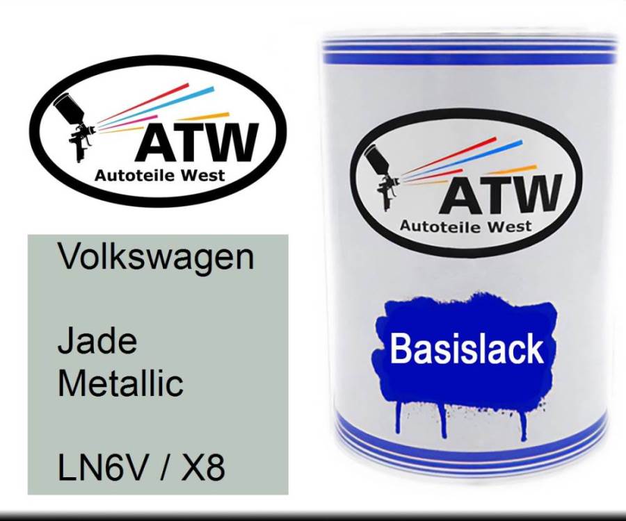 Volkswagen, Jade Metallic, LN6V / X8: 500ml Lackdose, von ATW Autoteile West.